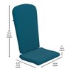 Flash Furniture White Folding Adirondack Chairs-Teal Cushions, 2PK 2-JJ-C14505-CSNTL-WH-GG